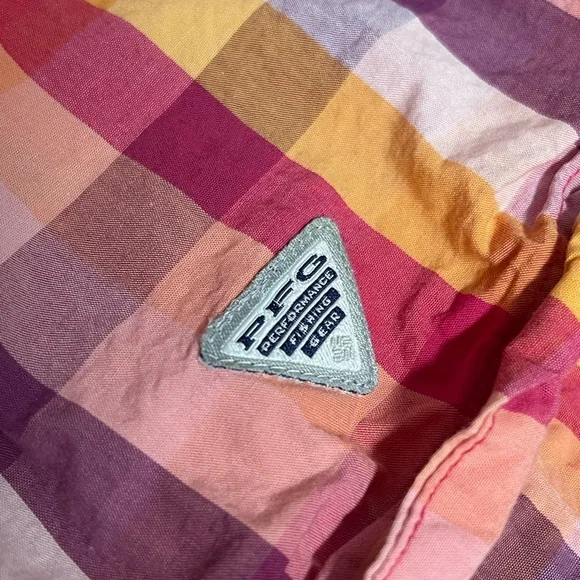 VTG Columbia Super Bonehead PFG Plaid Sleeveless Shift Dress Medium 100% Cotton - Picture 9 of 12